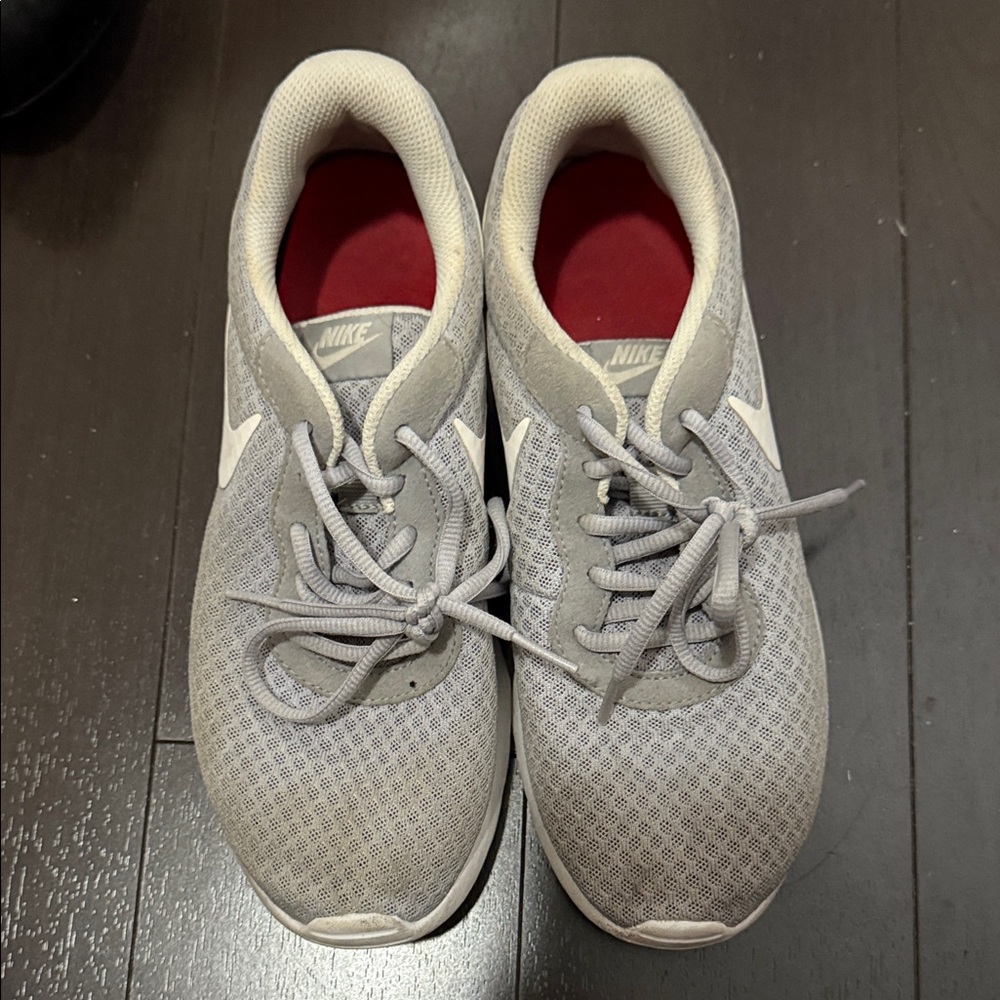 Nike Gray and White Running Shoes